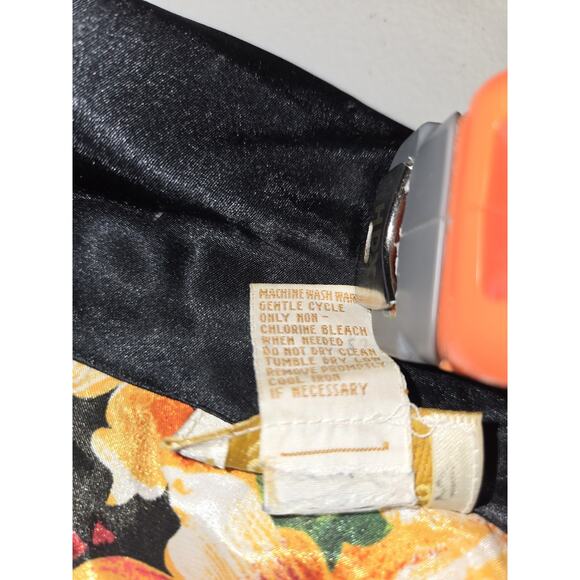 Victoria's Secret Vintage Gold Label Floral Satin Small Jacket‎ Smoking Jacket - Picture 4 of 10